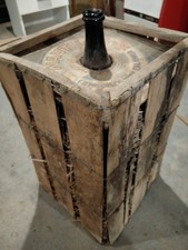 Dame-Jeanne verre+caisse bois d’origine/Nautilus Francisco Bley Zalamea/Espagne/