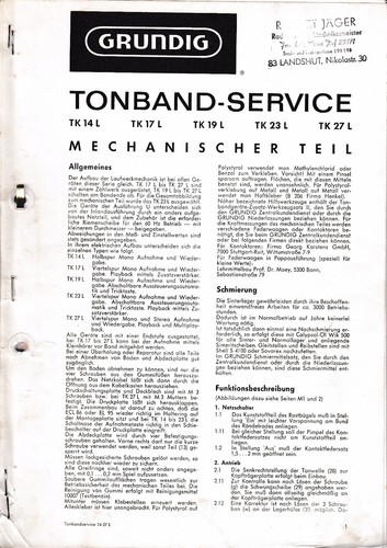 Service manuel instructions - service, d'instructions