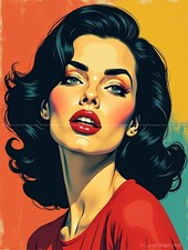 Affiche A4 Femme Pop Art Chic