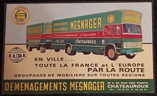 ❤️ TRES BEAU BUVARD TRANSPORT DÉMÉNAGEMENT CAMION MERCEDES ROUTIER CHÂTEAUROUX 