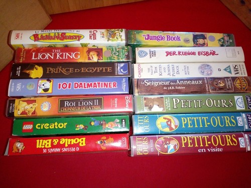 Lot cassettes vidéo vhs - lot,