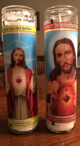 Two candles one lords prayer - two, candles: