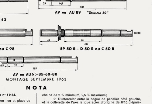 Nos axe pédalier - nos,