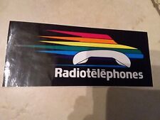 Rare Ancien grand autocollant radiotelephone