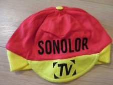CASQUETTE CYCLISTE SONOLOR TV VINTAGE HIVER BONNET ANNéES 70
