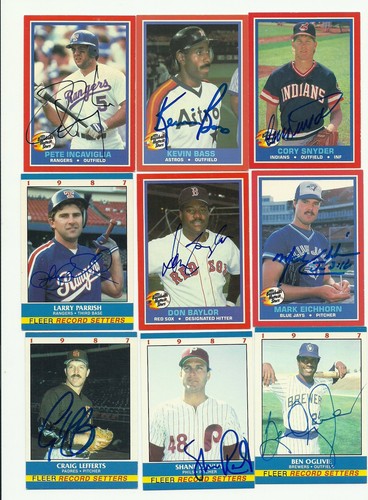 Kevin bass signed 1987 fleer - kevin,