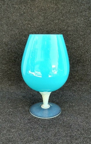 Gros vase verre opalescent mid - verre,
