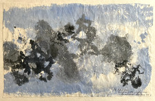 Léon Zack encre et lavis sur papier signée 1971 art abstrait abstraction art