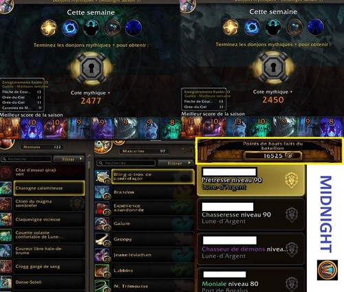 Compte wow midnight - compte,