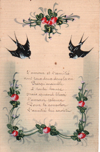 Carte postale poème amour - postale,