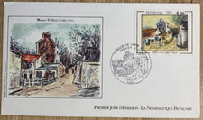 1983 enveloppe ( soie ) 1é JOUR MAURICE UTRILLO (pl)