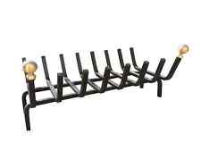 Brucialegna Porte-Bois Cheminée en Fer Avec Poignées de Porte Laiton CM 57x30 -