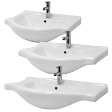 Lavabo éncastre en céramique blanc vasque á poser de salle de bain á votre choix