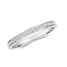 Bague Femme Semi Pavée Or Blanc 9 k/carat et Diamant 0.09 Carat