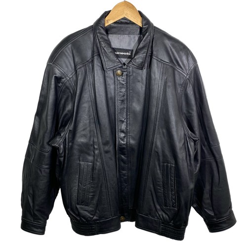 Veste blouson cuir - cuir, noir