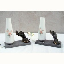 LAMPE DE CHEVET - MARBRE - ANCIEN - ART DECO - VINTAGE