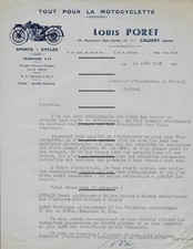 1945 : CAUDRY (NORD) – LETTRE A ENTETE LOUIS PORET – ATTESTATION STO