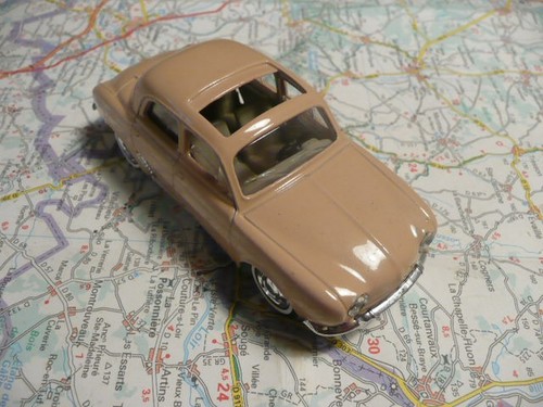 Renault dauphine beige - dauphine, toit