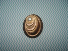 Clip Serre Foulard  Vintage Orné d'une Perle