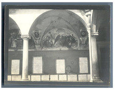 Italia, Firenze, Basilique Santa Maria Novella. Chiostro  Vintage silver print 