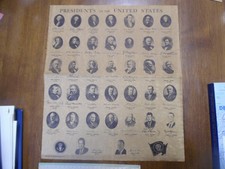 Vintage Presidents Of The United States Historical Document 1974 Poster affiche