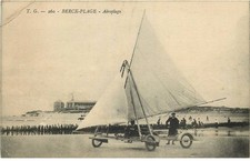 PAS DE CALAIS  BERCK PLAGE  AEROPLAGE ( char a voile )