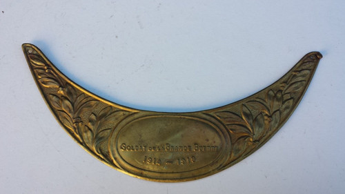 Ancienne plaque laiton de - en,