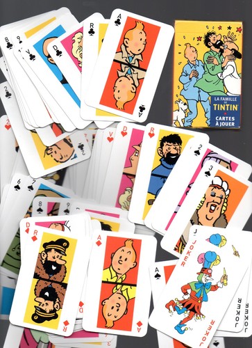 Jeu cartes jouer tintin - jeu,