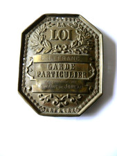 PLAQUE DE GARDE CHASSE DOMAINE