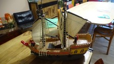 VINTAGE ANCIEN BATEAU PLAYMOBIL 5135 PIRATE CANON VOILE CARAVELLE VAISSEAU