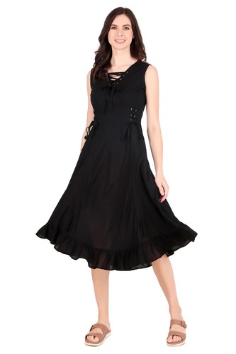 Robe sans manches volants - robe, à
