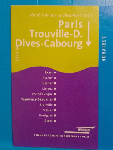 Horaires paris trouville - ,