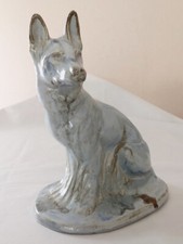 Sculpture Art Déco Céramique Chien berger Faïence Moulin des loups Orchies Bigot