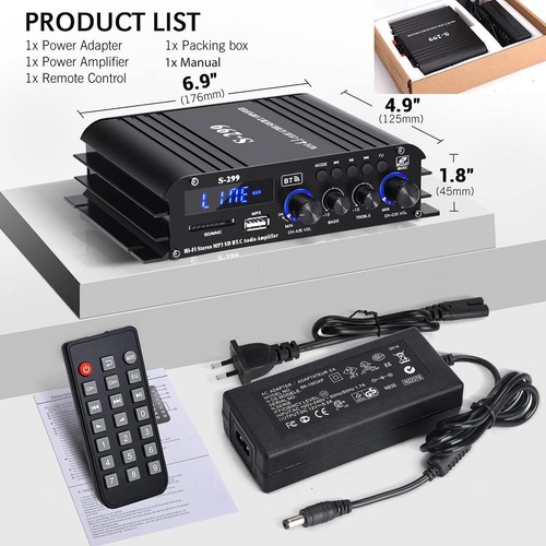 Mini amplificateur usb aux - usb,