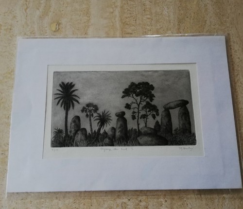 Lithographie signée jean - signée, de
