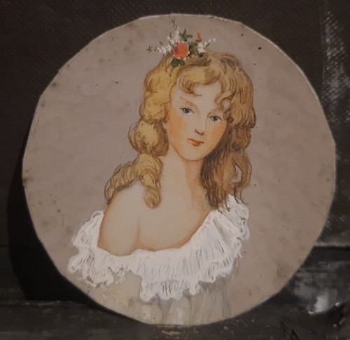 Une miniature peint main - à,