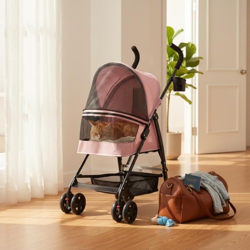 Poussette chien pliable - poussette,