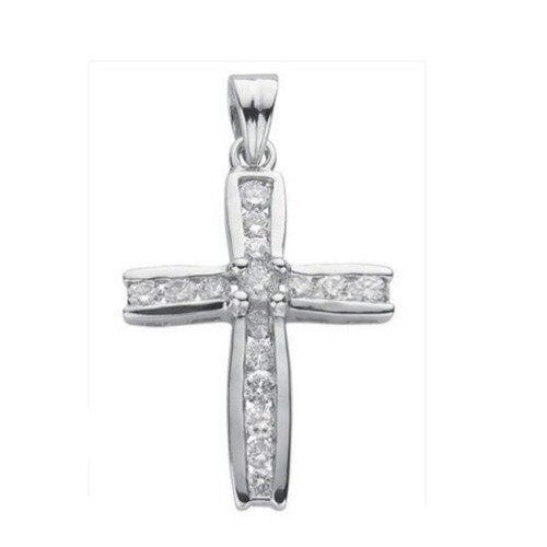 Pendentif croix blanc - croix, en