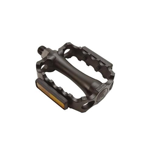 Pedale vtt alu - monobloc, noire