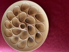 superbe grand plat à huitres vintage faïence Salins les Bains,