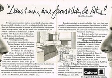 PUBLICITE  1978   CUISINE 1    les magasins de la cuisine intégrée (2 pages)