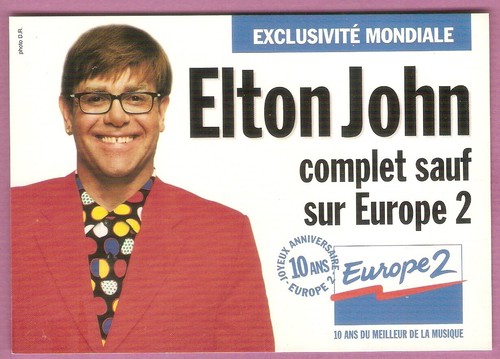Elton john carte postale - elton,