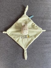 DOUDOU PLAT CHEVAL VERT LES AMIS DU JARDIN BEBEREVE