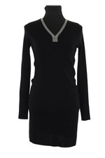 Robe en laine noire Barbara