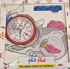 Réveil pour Enfants Flik Flak Vintage Avec Lumière Chat Et Souris Années 80