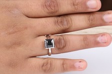 Bague diamant noir naturel