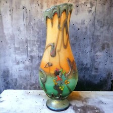 Biot. Bernard Aconito. Vase en verre soufflé à décor d'inclusions, XXe siècle