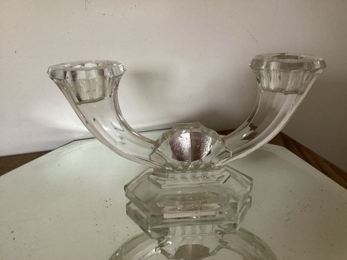 Bougeoir double cristal - bougeoir,, en