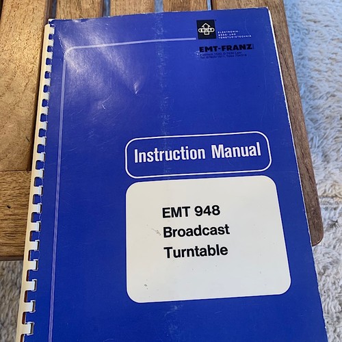 Emt 948 instruction manual - emt,