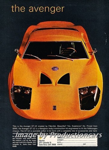 1970 fiberfab avenger kit - kit,